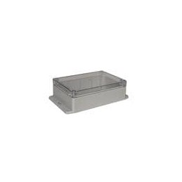 1 pcs : PN-1324-ACMB - Enclosures for Industrial Automation IP68 NEMA 6P Box with Clear Cover and Mounting Brackets (6.7 X 4.8 X