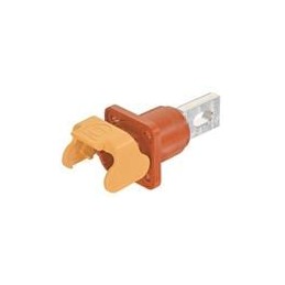 1 pcs : 09930011324 - Heavy Duty Power Connectors Han S 120 Bulkhead Mount red M18 w/ male contact busbar (w/ unlocking