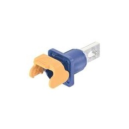 1 pcs : 09930011329 - Heavy Duty Power Connectors Han S 120 Bulkhead Mount blue M18 w/ male contact busbar (w/ unlocking