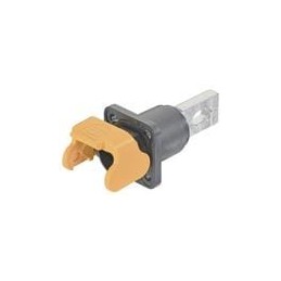 1 pcs : 09930011323 - Heavy Duty Power Connectors Han S 120 Bulkhead Mount black M18 w/ male contact busbar (w/ unlocking