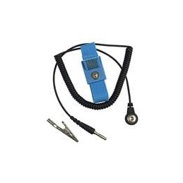 1 pcs : ECWS61M-1 - Antistatic Control Products Wrist Strap, Adjustable, Fabric, Blue, 6' Cord