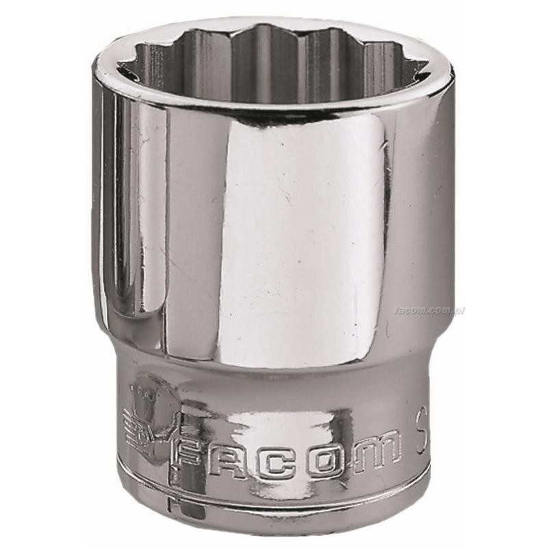 1 pcs - Facom 3/8 in Drive 7mm Standard Socket, 12 point, 27 mm Overall Length