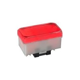 1 pcs : KP0115ACBKG03CJB - Pushbutton Switches OFF(ON)TACTILE RECT CLR/WHT CAP RED LED