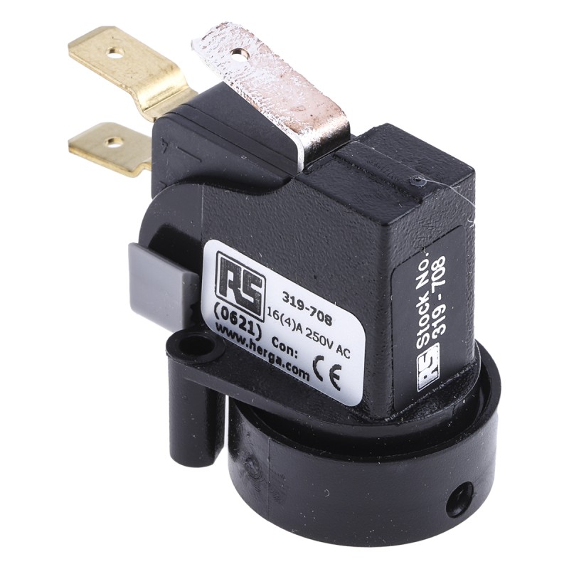 1 pcs - RS PRO 6871 Series Momentary Air Switch, 250mm Fly Lead, Surface Mounted