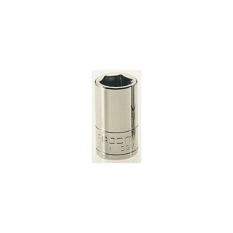 1 pcs - Facom 1/4 in Drive 9mm Standard Socket, 6 point, 22 mm Overall Length