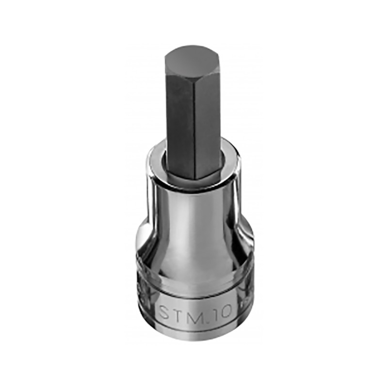 1 pcs - Facom 1/2 in Drive Bit Socket, Hex Bit, 7mm, 60 mm Overall Length