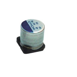 10 pcs - Nichicon 220μF Surface Mount Polymer Capacitor, 6.3V