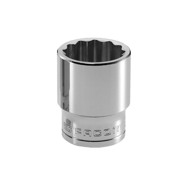 1 pcs - Facom 1/2 in Drive 24mm Standard Socket, 12 point, 38 mm Overall Length