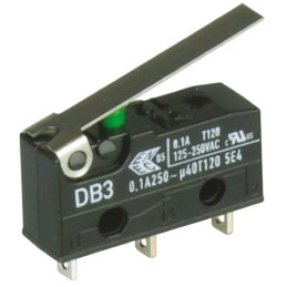 1 pcs - ZF Hinge Lever Micro Switch, Solder Terminal, 100 mA @ 30 V dc, SPDT