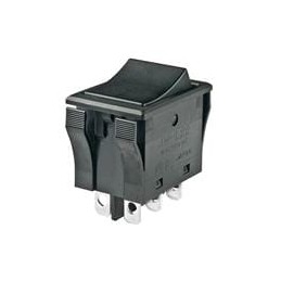 1 pcs : JWL22RAA/UCV - Rocker Switches DPDT TV8 RATED BLACK CAP & BODY