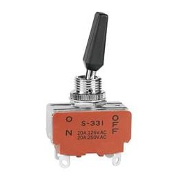 1 pcs : S331R - Toggle Switches DPST ON-NONE-OFF SOLDER LUG