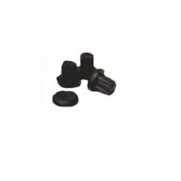 1 pcs : 50 - Bumpers / Feet Press-In Feet Black