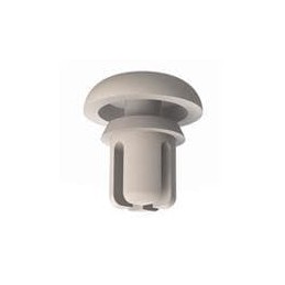 1 pcs : 27SR2400250 - Screws & Fasteners Snap Rivet, .248-.252 Hole, .062-.125 Panel Thk, Black, Nylon, .440 OD