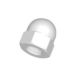 10 pcs : 0537516CN - Screws & Fasteners Cap Nut, 3/8-16 Thread, .620 Height, Natural,Nylon