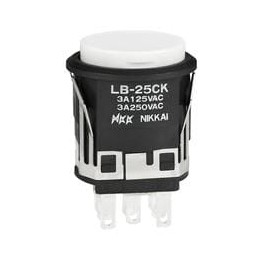 1 pcs : LB25CKW01-B - Pushbutton Switches DPDT ON (ON) SILVER CONTACTS