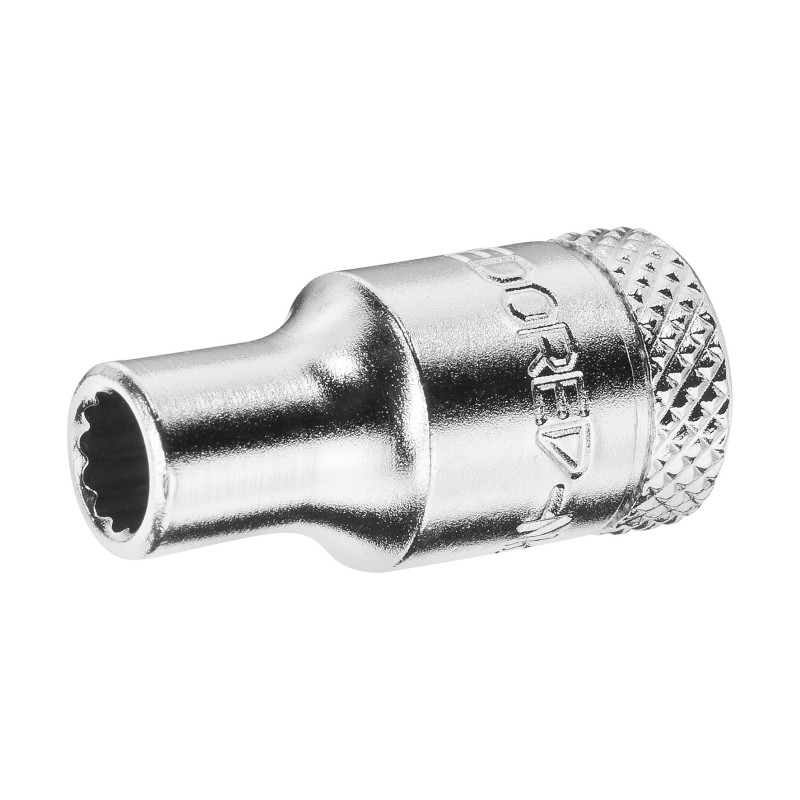 1 pcs - Gedore 1/4 in Drive 4mm Standard Socket, 12 point, 25 mm Overall Length