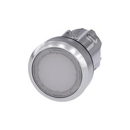 1 pcs : 3SU10510AB600AA0 - Switch Actuators ILLUMINATED PUSHBUTTON, MOM, WHT, FLUSH