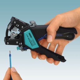 1 pcs - Phoenix Contact CRIMPFOX 4 in 1 Hand Crimp Tool for Wire Ferrules, 0.5 - 2.5mm² Wire