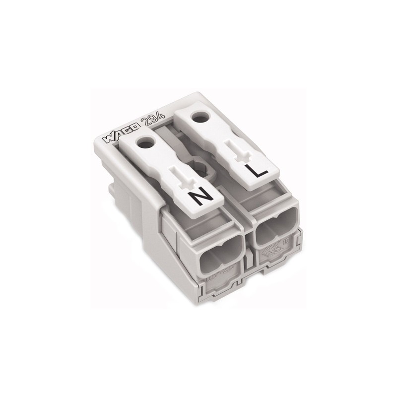 10 pcs - Wago 294 Series Power Supply Connector, 2-Pole, Female, 24A