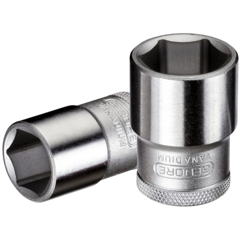 1 pcs - Gedore 1/2 in Drive 21mm Standard Socket, 6 point, 41.5 mm Overall Length