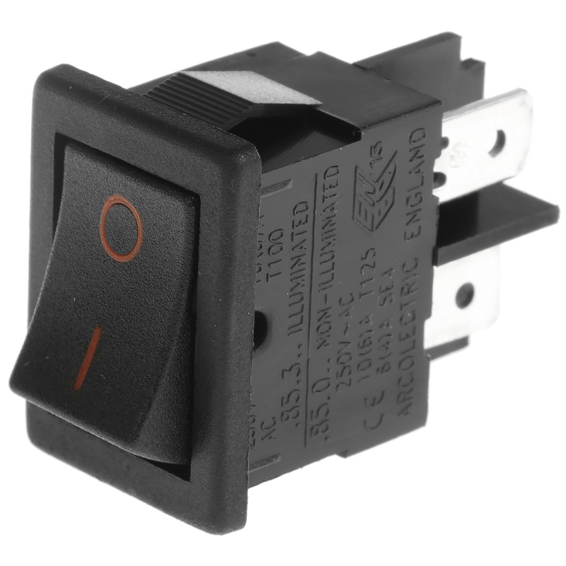 1 pcs - Arcolectric (Bulgin) Ltd SPST, On-Off Rocker Switch Panel Mount