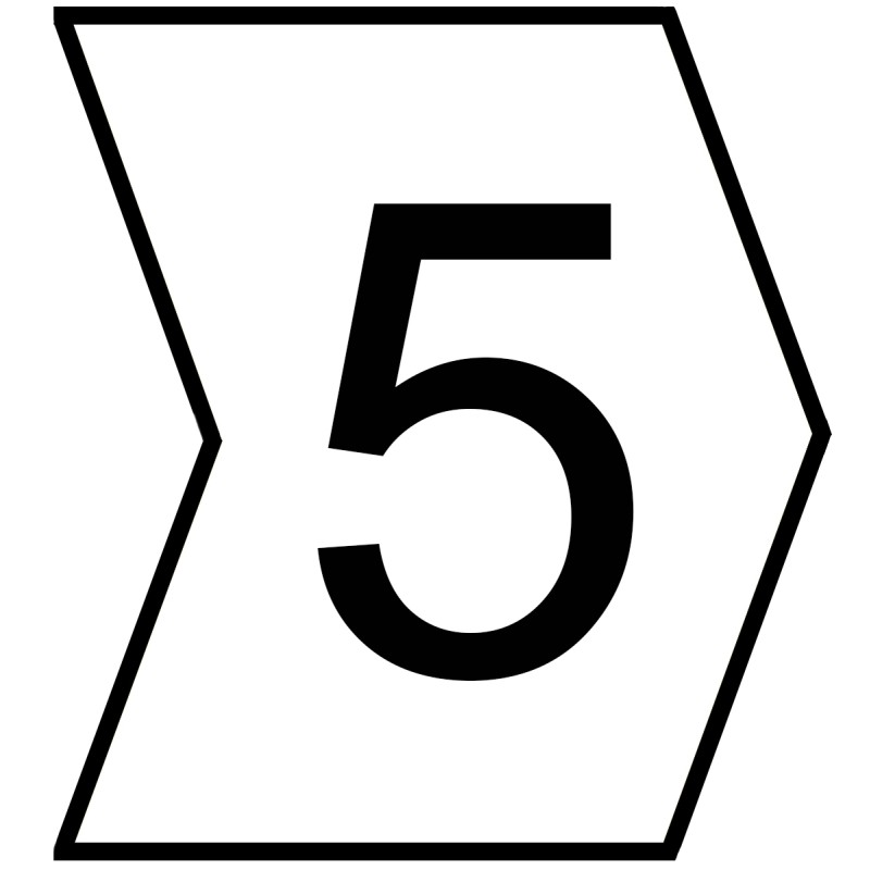 1 Bag of 250 - HellermannTyton Helagrip Slide On Cable Markers, Black on White, Pre-printed '5', 1 - 3mm Cable