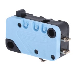 1 pcs - Crouzet Plunger Micro Switch, Solder Terminal, 20 A @ 250 V ac, SPDT, IP40