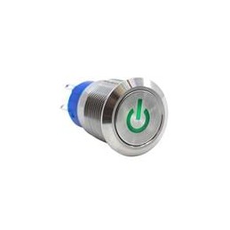 1 pcs : ULV4F2BSS531 - Pushbutton Switches ANTI-VANDAL, 3A 250VAC, SPDT On-(On), Panel Mount, Front Solder