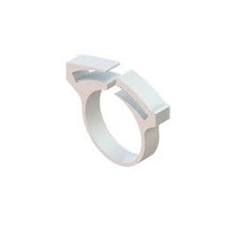 10 pcs : SHC-23 - Conduit Fittings & Accessories Hose Clamp,Adj,Wht,23/64-25/64 in, Hose Clamp,Adjustable,White,100/Bag