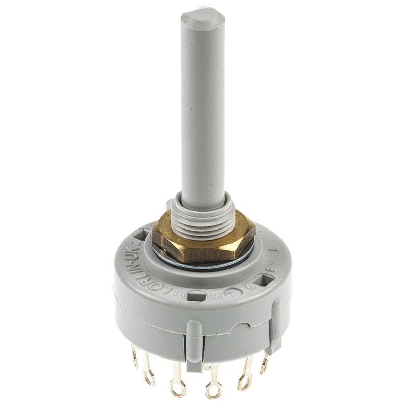 1 pcs - Lorlin, 4 Position 3PST Rotary Switch, 150 mA@ 250 V ac, Solder Tab