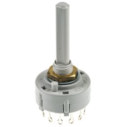 1 pcs - Lorlin, 4 Position 3PST Rotary Switch, 150 mA@ 250 V ac, Solder Tab
