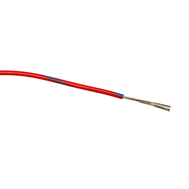 1 Reel of 100 M - RS PRO Blue/Red 0.22 mm² Hook Up Wire, 7/0.2 mm, 100m, PVC Insulation