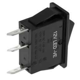 1 pcs - Arcolectric (Bulgin) Ltd Illuminated SPST, On-Off Rocker Switch Panel Mount