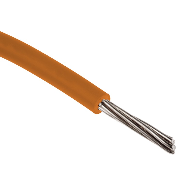 1 Reel of 100 M - RS PRO Orange 0.13 mm² Hook Up Wire, 26 AWG, 7/0.16 mm, 100m, PVC Insulation