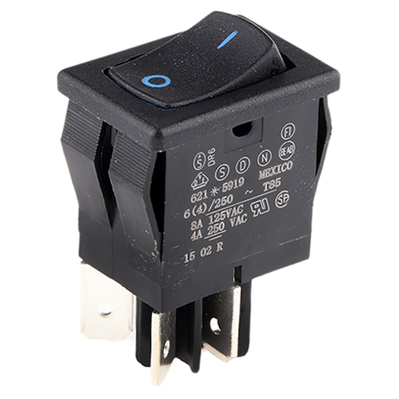 1 pcs - Carlingswitch DPST, On-None-Off Rocker Switch Panel Mount