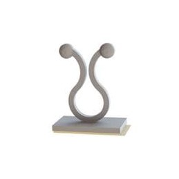 10 pcs : 23EZAB450TAB - Cable Tie Mounts Twist Lock, Adhesive, .450 Hold Dia, Natural, Nylon