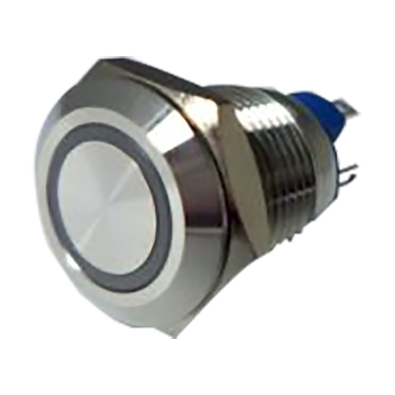 1 pcs - RS PRO Illuminated Push Button Switch, Momentary, Panel Mount, 12mm Cutout, SPST, Red LED, 24V ac/dc, IP65, IP67