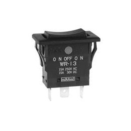 1 pcs : WR13AF - Rocker Switches SPDT Sealed .250' QC term. On-Off-On