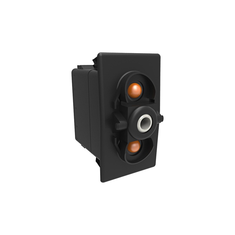 1 pcs - Carling Technologies Illuminated DPST, On-(On) Rocker Switch Panel Mount