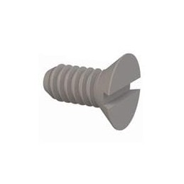 10 pcs : 020256A018PC - Screws & Fasteners 82 Slotted CSK Screw, 2-56 Thread, 3/16 Lg, Flat, Transparent, Polycarbonate