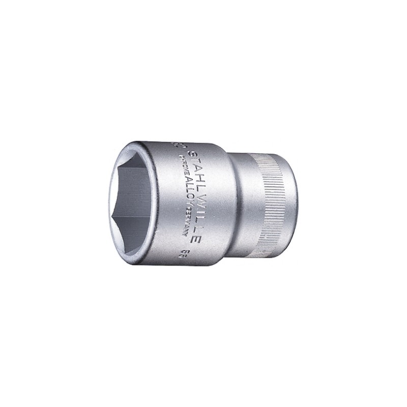 1 pcs - STAHLWILLE 1/2 in Drive 26mm Standard Socket, 6 point, 42 mm Overall Length