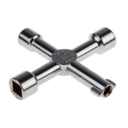 1 pcs - RS PRO Diecast Zinc 5-way Control Cabinet Key