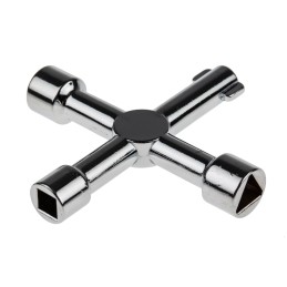 1 pcs - RS PRO Diecast Zinc 5-way Control Cabinet Key