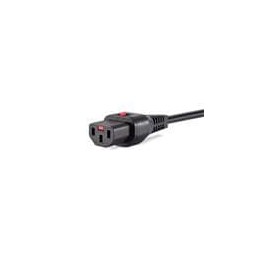 1 pcs : IL13-CH1-H05-3100-200 - AC Power Leads IEC C13 Female plug, straight, lock - SEV1011, straight - H05VV-F, 200 cm, Black,