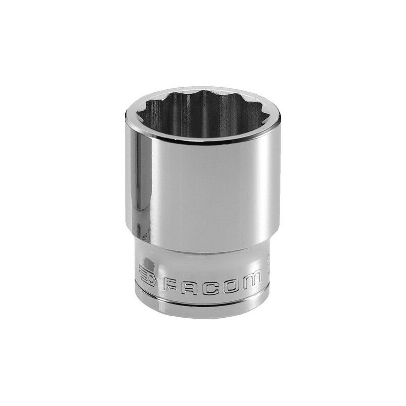 1 pcs - Facom 1/2 in Drive 1 1/16in Standard Socket, 12 point, 44 mm Overall Length
