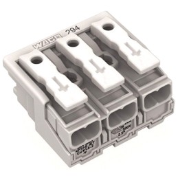 10 pcs - Wago 294 Series Power Supply Connector, 3-Pole, Female, 24A