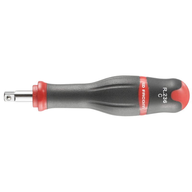 1 pcs - Facom Square Nut Driver, 1/4 in Tip, 130 mm Overall
