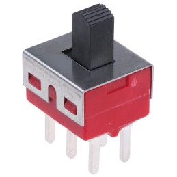 1 pcs - RS PRO PCB Slide Switch DPDT Latching 5 A @ 28 V dc Top