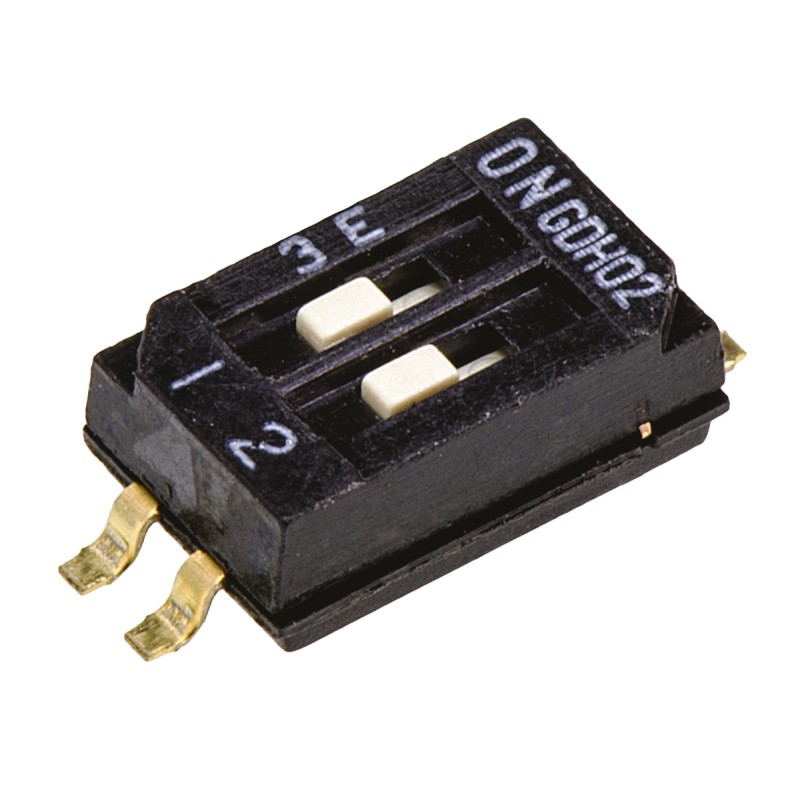 1 pcs - TE Connectivity 2 Way Surface Mount DIP Switch DPST