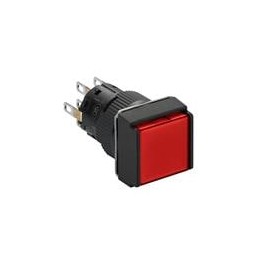 1 pcs : XB6ECF4B2P - Pushbutton Switches IPB Latching, Square, red, 24V, 2 NO/NC